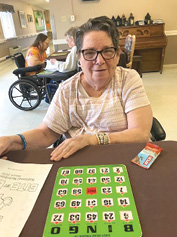 resident playing bingo