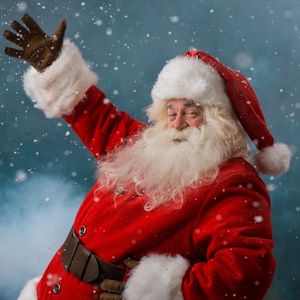 Photo of Santa waving hello