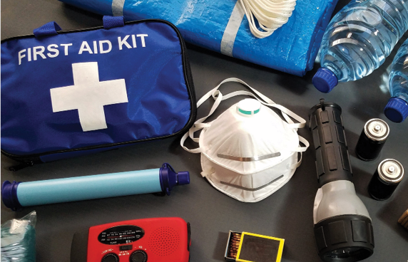 First Aid Kit and supplies for emergency preparedness